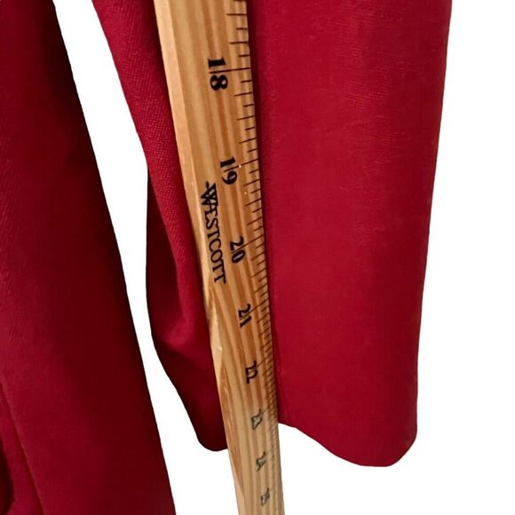 Racil Suit Jacket Virgin Wool 2 Button Jacket Red Black Blazer Size US 4 - Picture 13 of 13